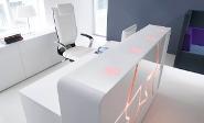 Banque d' accueil lumineuse